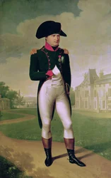 Napoleón I (1769-1821) frente al Chateau de Malmaison, 1804
